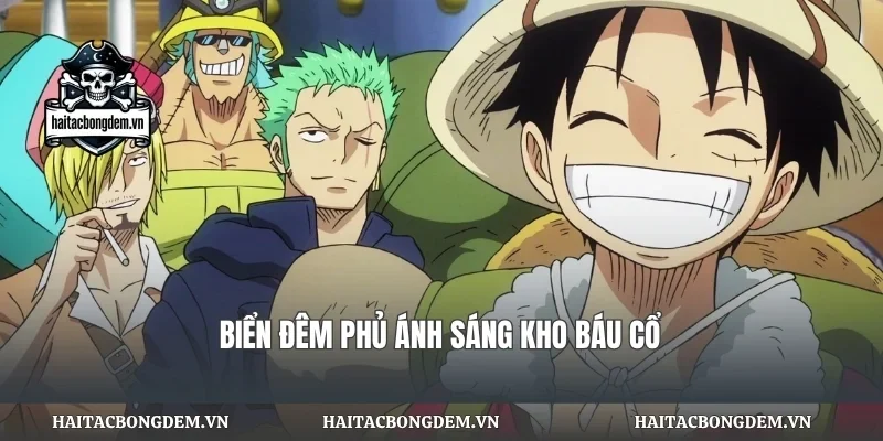 Biển đêm phủ ánh sáng kho báu cổ