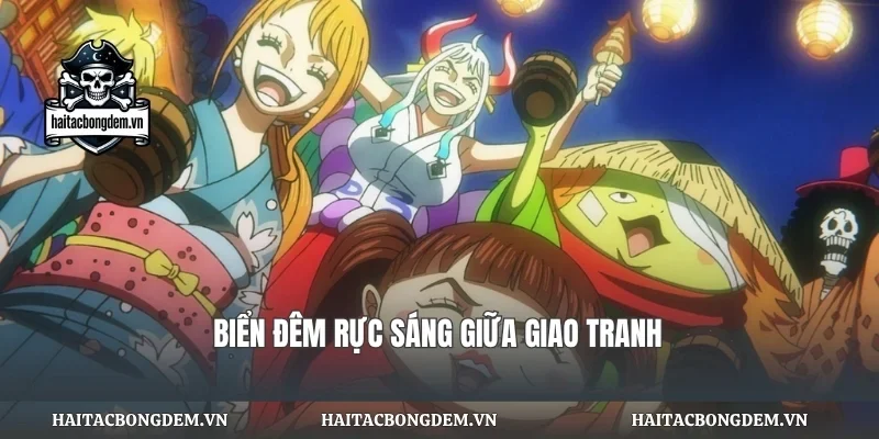 Biển đêm rực sáng giữa giao tranh