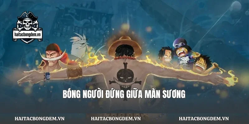 Bóng người đứng giữa màn sương