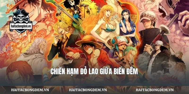 Chiến hạm đỏ lao giữa biển đêm