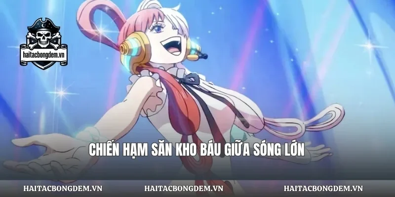 Chiến hạm săn kho báu giữa sóng lớn