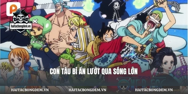 Con tàu bí ẩn lướt qua sóng lớn