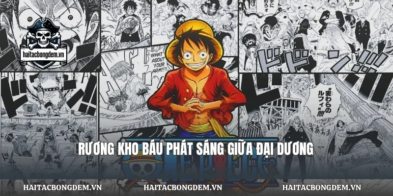 Rương kho báu phát sáng giữa đại dương
